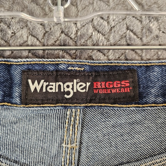 Wrangler Riggs Workwear Jeans Mens 32x34 Utility Carpenter Pants Durable Denim - Picture 7 of 9